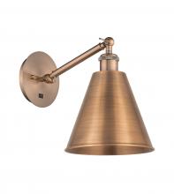 Innovations Lighting 317-1W-AC-MBC-8-AC - Berkshire - 1 Light - 8 inch - Antique Copper - Sconce