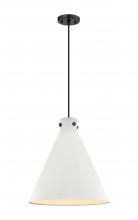 Innovations Lighting 410-1PL-BK-M411-18W - Newton Cone - 1 Light - 18 inch - Matte Black - Cord hung - Pendant