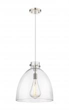 Innovations Lighting 410-1PL-PN-G412-16CL - Newton Bell - 1 Light - 16 inch - Polished Nickel - Cord hung - Pendant