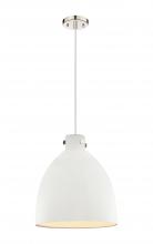 Innovations Lighting 410-1PL-PN-M412-16W - Newton Bell - 1 Light - 16 inch - Polished Nickel - Cord hung - Pendant