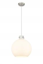 Innovations Lighting 410-3PL-SN-G410-16WH - Newton Sphere - 3 Light - 16 inch - Satin Nickel - Cord hung - Pendant