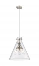 Innovations Lighting 410-3PL-SN-G411-16CL - Newton Cone - 3 Light - 16 inch - Satin Nickel - Cord hung - Pendant