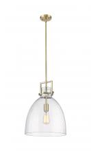 Innovations Lighting 411-1SL-BB-G412-14SDY - Newton Bell - 1 Light - 14 inch - Brushed Brass - Pendant