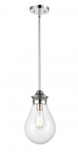 Innovations Lighting 414-1S-PC-8CL - Genesis - 1 Light - 8 inch - Polished Chrome - Cord hung - Mini Pendant