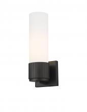 Innovations Lighting 428-1W-BK-G428-12WH - Bolivar - 1 Light - 5 inch - Matte Black - Sconce