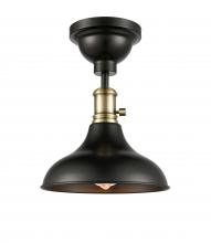 Innovations Lighting 443SW-1C-BAB-M15BK - Metro - 1 Light - 10 inch - Black Antique Brass - Flush Mount