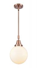 Innovations Lighting 447-1S-AC-G201-8 - Beacon - 1 Light - 8 inch - Antique Copper - Mini Pendant