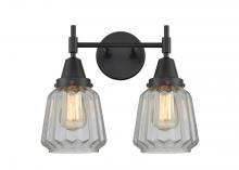 Innovations Lighting 447-2W-BK-G142 - Chatham - 2 Light - 15 inch - Matte Black - Bath Vanity Light