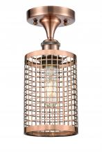 Innovations Lighting 516-1C-AC-M18-AC - Nestbrook - 1 Light - 5 inch - Antique Copper - Semi-Flush Mount