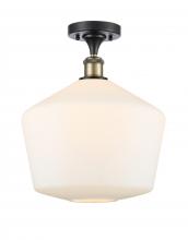 Innovations Lighting 516-1C-BAB-G651-12 - Cindyrella - 1 Light - 12 inch - Black Antique Brass - Semi-Flush Mount