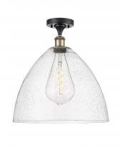 Innovations Lighting 516-1C-BAB-GBD-164 - Bristol - 1 Light - 16 inch - Black Antique Brass - Semi-Flush Mount