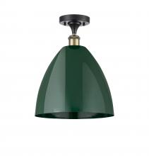 Innovations Lighting 516-1C-BAB-MBD-12-GR - Plymouth - 1 Light - 12 inch - Black Antique Brass - Semi-Flush Mount