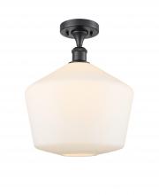 Innovations Lighting 516-1C-BK-G651-12 - Cindyrella - 1 Light - 12 inch - Matte Black - Semi-Flush Mount