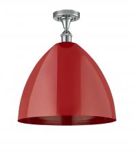 Innovations Lighting 516-1C-PC-MBD-16-RD - Plymouth - 1 Light - 16 inch - Polished Chrome - Semi-Flush Mount