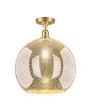 Innovations Lighting 516-1C-SG-G128-14 - Athens - 1 Light - 14 inch - Satin Gold - Semi-Flush Mount