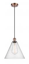 Innovations Lighting 516-1P-AC-GBC-124 - Berkshire - 1 Light - 12 inch - Antique Copper - Cord hung - Mini Pendant