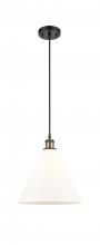 Innovations Lighting 516-1P-BAB-GBC-121 - Berkshire - 1 Light - 12 inch - Black Antique Brass - Cord hung - Mini Pendant