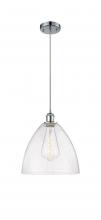 Innovations Lighting 516-1P-PC-GBD-124 - Bristol - 1 Light - 12 inch - Polished Chrome - Cord hung - Mini Pendant