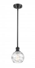 Innovations Lighting 516-1S-BK-G1213-6 - Athens Deco Swirl - 1 Light - 6 inch - Matte Black - Mini Pendant