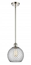 Innovations Lighting 516-1S-PN-G122-8CBK - Farmhouse Chicken Wire - 1 Light - 8 inch - Polished Nickel - Mini Pendant