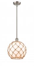 Innovations Lighting 516-1S-SN-G121-10RB - Farmhouse Rope - 1 Light - 10 inch - Brushed Satin Nickel - Mini Pendant