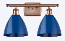 Innovations Lighting 516-2W-AC-MBD-75-BL - Plymouth - 2 Light - 18 inch - Antique Copper - Bath Vanity Light