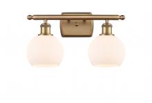 Innovations Lighting 516-2W-BB-G121-6 - Athens - 2 Light - 16 inch - Brushed Brass - Bath Vanity Light