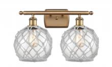 Innovations Lighting 516-2W-BB-G122-8RW - Farmhouse Rope - 2 Light - 18 inch - Brushed Brass - Bath Vanity Light