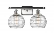 Innovations Lighting 516-2W-SN-G1213-8 - Athens Deco Swirl - 2 Light - 18 inch - Brushed Satin Nickel - Bath Vanity Light