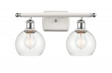 Innovations Lighting 516-2W-WPC-G122-6 - Athens - 2 Light - 16 inch - White Polished Chrome - Bath Vanity Light