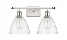 Innovations Lighting 516-2W-WPC-GBD-754 - Bristol - 2 Light - 18 inch - White Polished Chrome - Bath Vanity Light