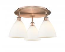 Innovations Lighting 516-3C-AC-GBD-751 - Bristol - 3 Light - 19 inch - Antique Copper - Semi-Flush Mount