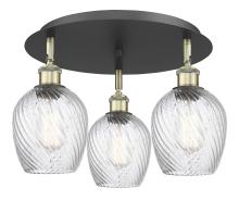 Innovations Lighting 516-3C-BAB-G292 - Salina - 3 Light - 18 inch - Black Antique Brass - Flush Mount