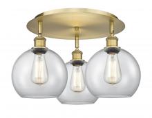 Innovations Lighting 516-3C-BB-G122-8 - Athens - 3 Light - 20 inch - Brushed Brass - Semi-Flush Mount