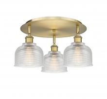 Innovations Lighting 516-3C-BB-G412 - Dayton - 3 Light - 17 inch - Brushed Brass - Flush Mount