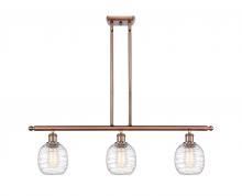 Innovations Lighting 516-3I-AC-G1013 - Belfast - 3 Light - 36 inch - Antique Copper - Stem hung - Island Light