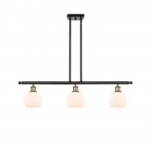 Innovations Lighting 516-3I-BAB-G121-6 - Athens - 3 Light - 36 inch - Black Antique Brass - Stem hung - Island Light