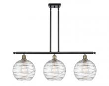 Innovations Lighting 516-3I-BAB-G1213-10 - Athens Deco Swirl - 3 Light - 37 inch - Black Antique Brass - Stem hung - Island Light