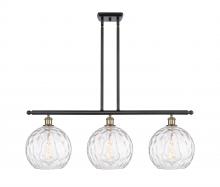 Innovations Lighting 516-3I-BAB-G1215-10 - Athens Water Glass - 3 Light - 37 inch - Black Antique Brass - Stem hung - Island Light