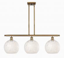 Innovations Lighting 516-3I-BB-G1216-10WM - White Mouchette - 3 Light - 37 inch - Brushed Brass - Stem Hung - Island Light