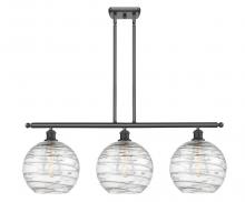 Innovations Lighting 516-3I-BK-G1213-10 - Athens Deco Swirl - 3 Light - 37 inch - Matte Black - Cord hung - Island Light