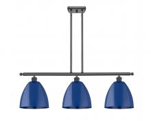 Innovations Lighting 516-3I-BK-MBD-9-BL - Plymouth - 3 Light - 36 inch - Matte Black - Stem hung - Island Light