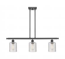 Innovations Lighting 516-3I-OB-G112C-5CL - Cobbleskill - 3 Light - 36 inch - Oil Rubbed Bronze - Stem hung - Island Light