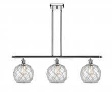 Innovations Lighting 516-3I-PC-G122-8RW - Farmhouse Rope - 3 Light - 36 inch - Polished Chrome - Cord hung - Island Light