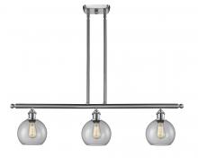 Innovations Lighting 516-3I-SN-G122C-8CL - Athens - 3 Light - 36 inch - Brushed Satin Nickel - Stem hung - Island Light