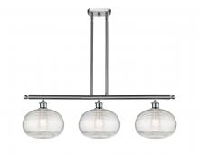 Innovations Lighting 516-3I-SN-G555-10CL - Ithaca - 3 Light - 37 inch - Brushed Satin Nickel - Stem hung - Island Light