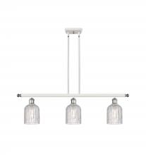 Innovations Lighting 516-3I-WPC-G559-5CL - Bridal Veil - 3 Light - 36 inch - White Polished Chrome - Stem hung - Island Light