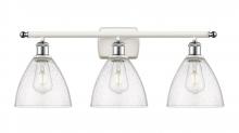 Innovations Lighting 516-3W-WPC-GBD-754 - Bristol - 3 Light - 28 inch - White Polished Chrome - Bath Vanity Light