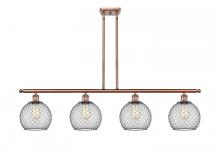 Innovations Lighting 516-4I-AC-G122-8CBK - Farmhouse Chicken Wire - 4 Light - 48 inch - Antique Copper - Cord hung - Island Light