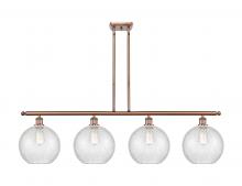 Innovations Lighting 516-4I-AC-G125-10 - Athens - 4 Light - 48 inch - Antique Copper - Stem Hung - Island Light